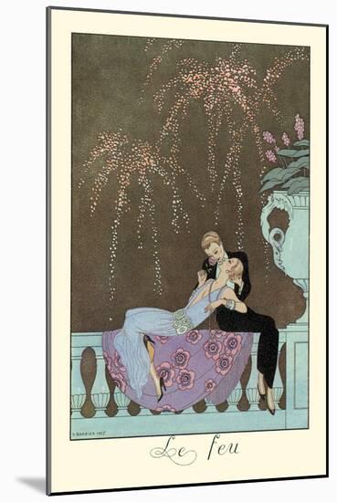 Le Feu-Georges Barbier-Mounted Art Print