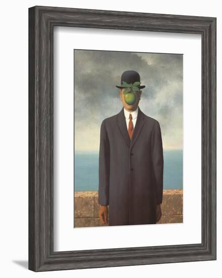 Le Fils de L'Homme (Son of Man)-Rene Magritte-Framed Art Print