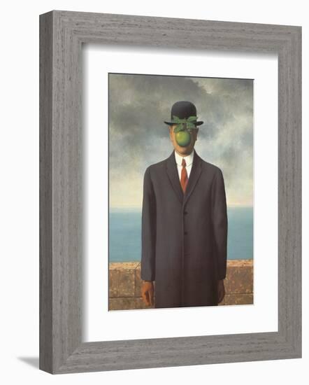 Le Fils de L'Homme (Son of Man)-Rene Magritte-Framed Art Print