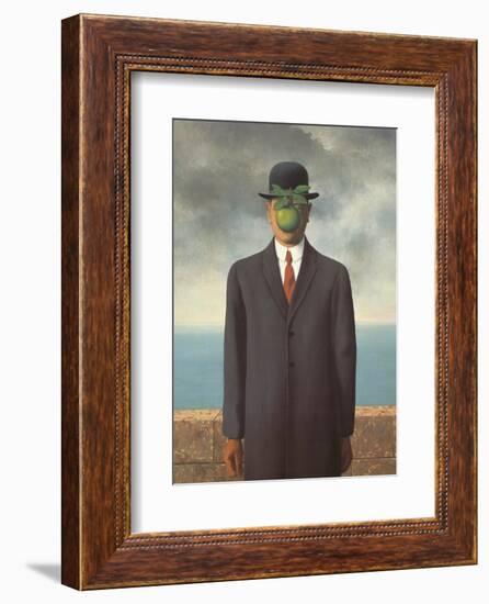 Le Fils de L'Homme (Son of Man)-Rene Magritte-Framed Art Print