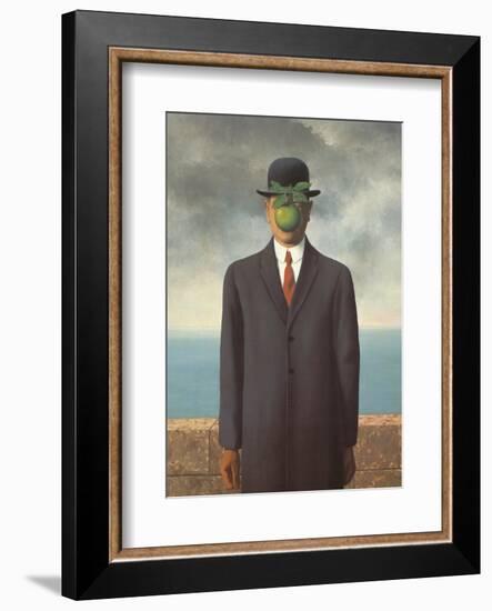 Le Fils de L'Homme (Son of Man)-Rene Magritte-Framed Art Print