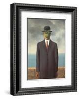 Le Fils de L'Homme (Son of Man)-Rene Magritte-Framed Art Print