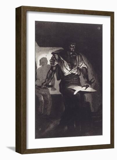 Le Forgeron, 4 ème état-Eugene Delacroix-Framed Giclee Print