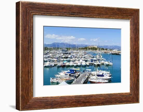 Le Fort Carre and harbour, Antibes, Alpes-Maritimes, Cote d'Azur, Provence, French Riviera, France,-Fraser Hall-Framed Photographic Print