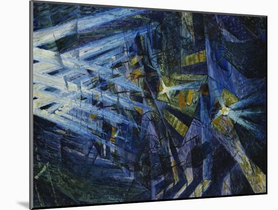 Le Forze Di Una Strada, 1911-Umberto Boccioni-Mounted Giclee Print