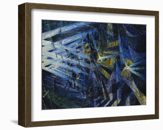 Le Forze Di Una Strada, 1911-Umberto Boccioni-Framed Premium Giclee Print