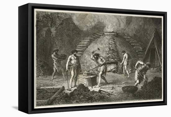 Le Fourneau Primitif Pour L'Extraction Du Fer-Emile Antoine Bayard-Framed Premier Image Canvas