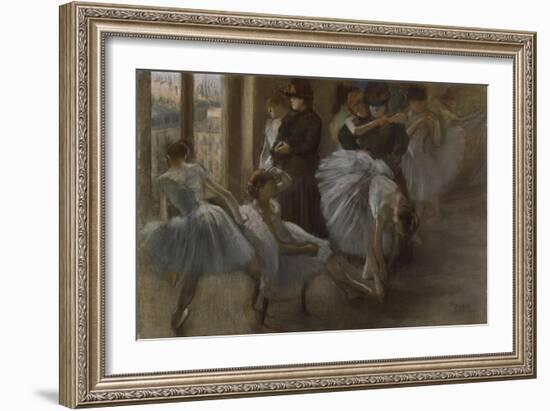 Le Foyer De L'Opera, C.1877-82-Edgar Degas-Framed Giclee Print