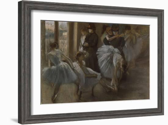 Le Foyer De L'Opera, C.1877-82-Edgar Degas-Framed Giclee Print