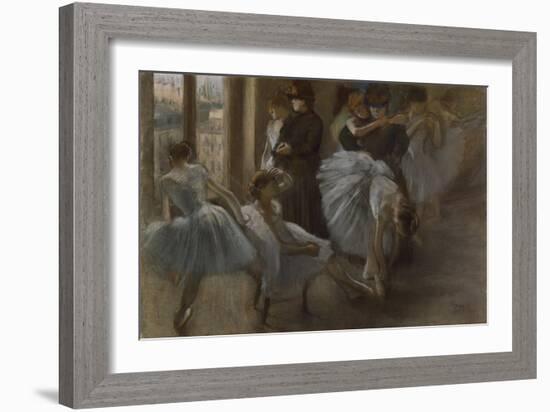 Le Foyer De L'Opera, C.1877-82-Edgar Degas-Framed Giclee Print