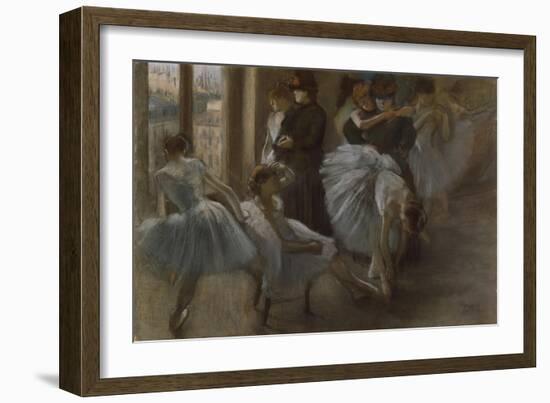 Le Foyer De L'Opera, C.1877-82-Edgar Degas-Framed Giclee Print