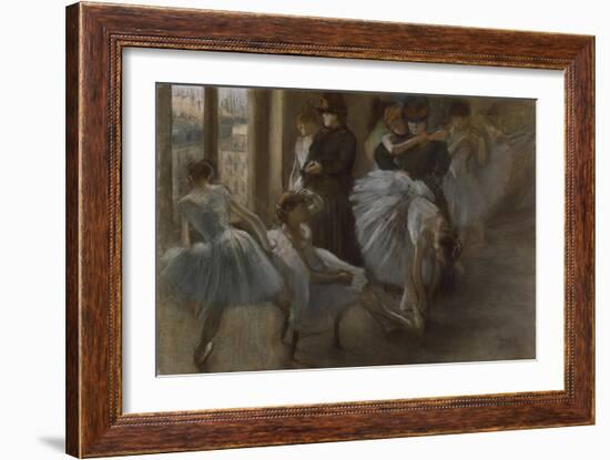 Le Foyer De L'Opera, C.1877-82-Edgar Degas-Framed Giclee Print