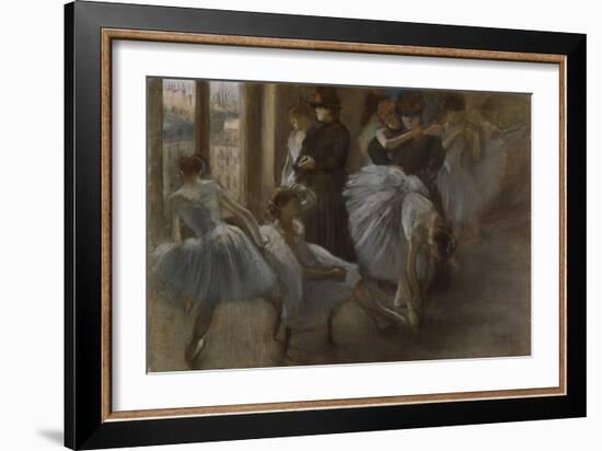 Le Foyer De L'Opera, C.1877-82-Edgar Degas-Framed Giclee Print