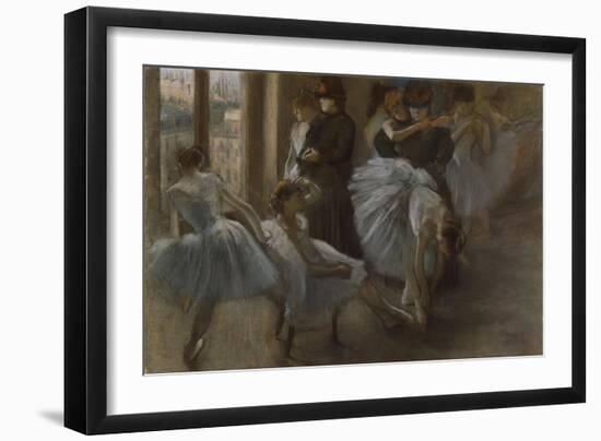 Le Foyer De L'Opera, C.1877-82-Edgar Degas-Framed Giclee Print