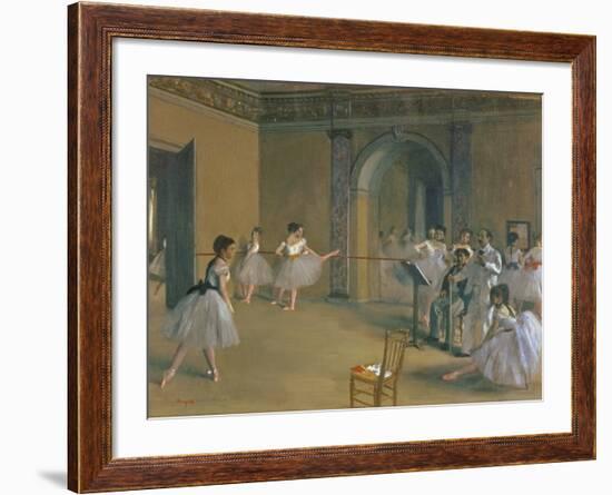 Le Foyer De La Danse a L'Opéra De La Rue Le Peletier, 1872-Edgar Degas-Framed Giclee Print