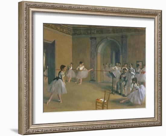 Le Foyer De La Danse a L'Opéra De La Rue Le Peletier, 1872-Edgar Degas-Framed Giclee Print