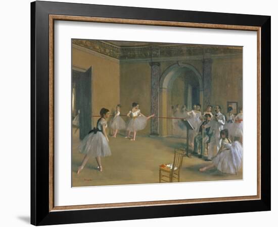 Le Foyer De La Danse a L'Opéra De La Rue Le Peletier, 1872-Edgar Degas-Framed Giclee Print