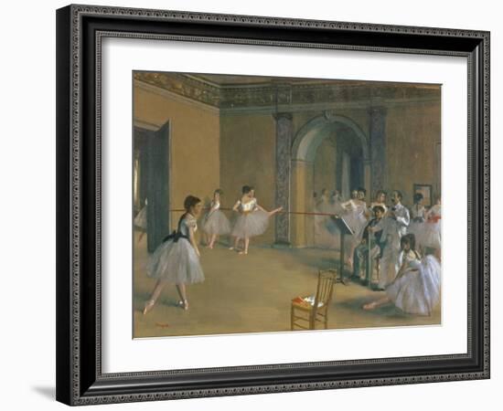 Le Foyer De La Danse a L'Opéra De La Rue Le Peletier, 1872-Edgar Degas-Framed Giclee Print