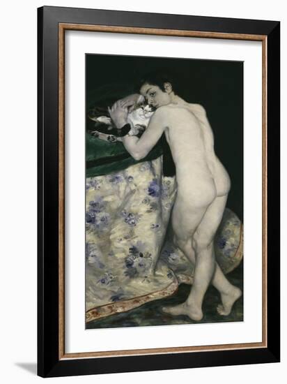 Le Garcon Au Chat (The Boy with a Cat), 1868-Pierre-Auguste Renoir-Framed Giclee Print