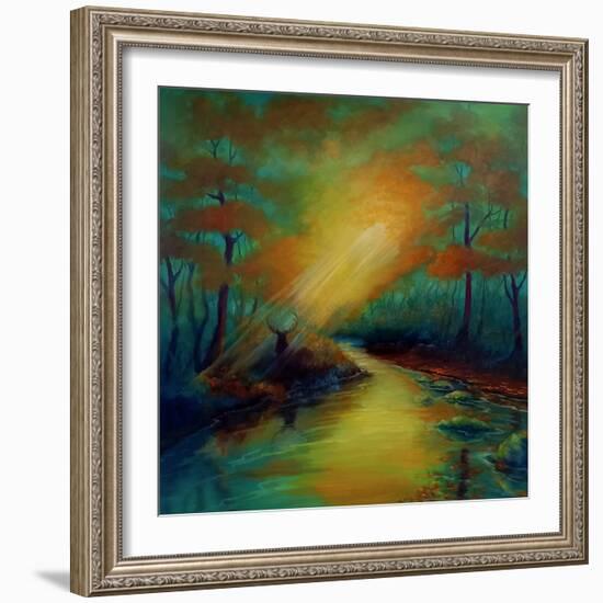 Le Gardien, 2021, (Oil on Canvas)Landscape-Lee Campbell-Framed Giclee Print