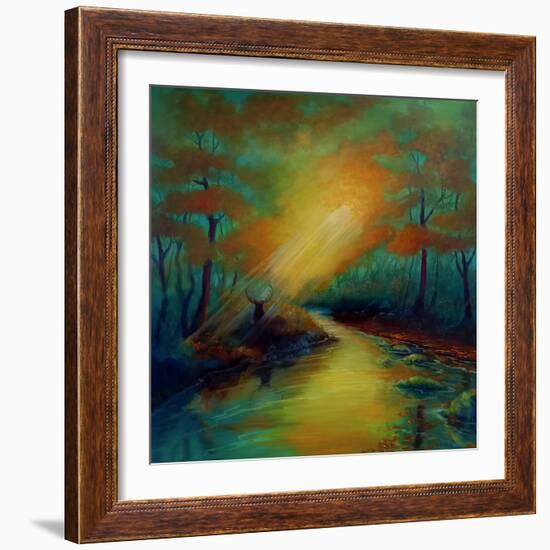 Le Gardien, 2021, (Oil on Canvas)Landscape-Lee Campbell-Framed Giclee Print