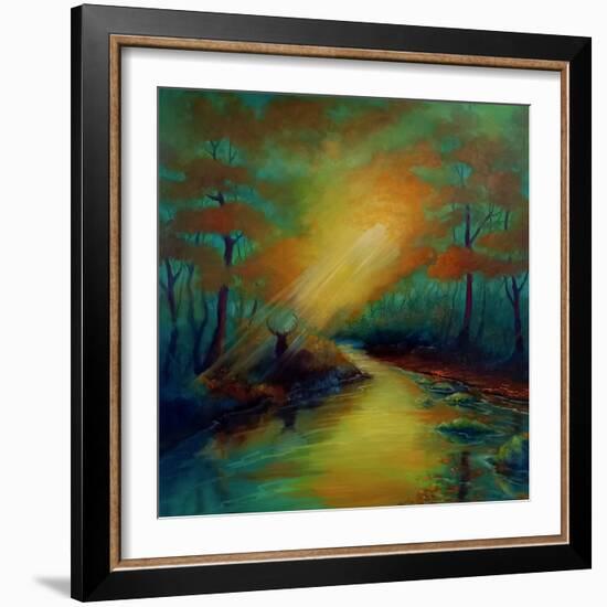 Le Gardien, 2021, (Oil on Canvas)Landscape-Lee Campbell-Framed Giclee Print