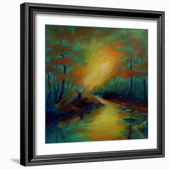 Le Gardien, 2021, (Oil on Canvas)Landscape-Lee Campbell-Framed Giclee Print