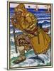 Le Geant Portant Ivan Sur Son Epaule a Travers La Mer (The Giant Carried Ivan on His Shoulders Back-Ivan Bilibin-Mounted Giclee Print