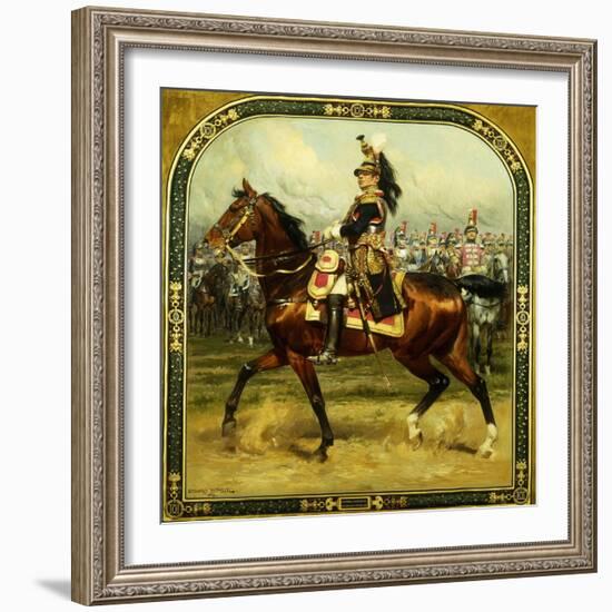 Le General d'Hautpoul a Cheval, 1912-Jean-Baptiste Edouard Detaille-Framed Giclee Print