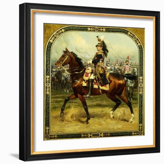Le General d'Hautpoul a Cheval, 1912-Jean-Baptiste Edouard Detaille-Framed Giclee Print
