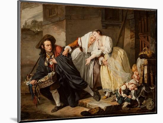 Le Geste Napolitain, 1757 (Oil on Canvas)-Jean Baptiste Greuze-Mounted Giclee Print