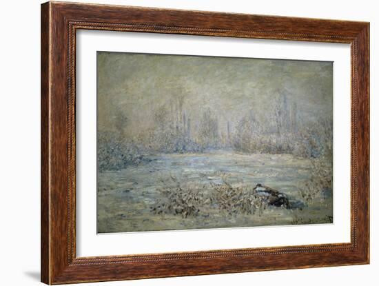 Le Givre Pres de Vetheuil-Claude Monet-Framed Giclee Print