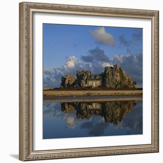 Le Gouffet, Brittany, France. - House Between the Rocks-Joe Cornish-Framed Photographic Print
