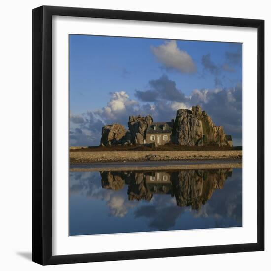 Le Gouffet, Brittany, France. - House Between the Rocks-Joe Cornish-Framed Photographic Print