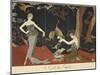 Le gout des laques Taste of lacquers Two women in front of a lacquered screen-Georges Barbier-Mounted Giclee Print