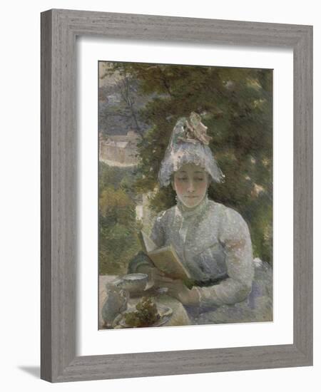 Le goûter. Portrait de Louise Quivoron, soeur de l'artiste-Marie Bracquemond-Framed Giclee Print