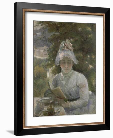 Le goûter. Portrait de Louise Quivoron, soeur de l'artiste-Marie Bracquemond-Framed Giclee Print