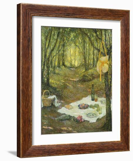 Le Gouter Sous Bois, Gerberoy, 1925-Henri Eugene Augustin Le Sidaner-Framed Giclee Print