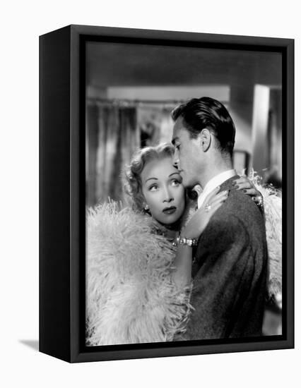 Le grand alibi STAGE FRIGHT by Alfred Hitchcock with Marlene Dietrich, Richard Todd, 1950 (Costumes-null-Framed Stretched Canvas
