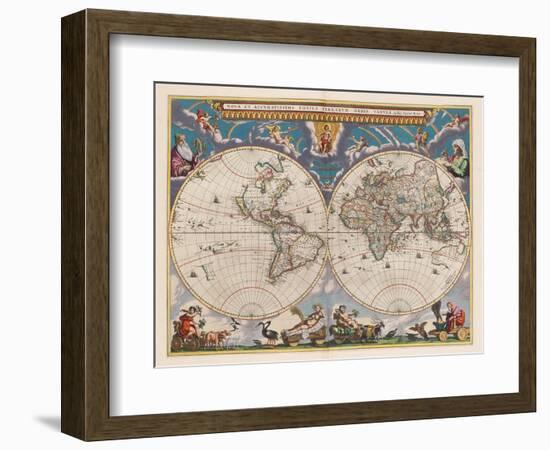 Le Grand Atlas, Ou Cosmographie Blauiane, En Laquelle Est Exactement Descritte Le Terre, La Mer, Et-Joan Blaeu-Framed Giclee Print
