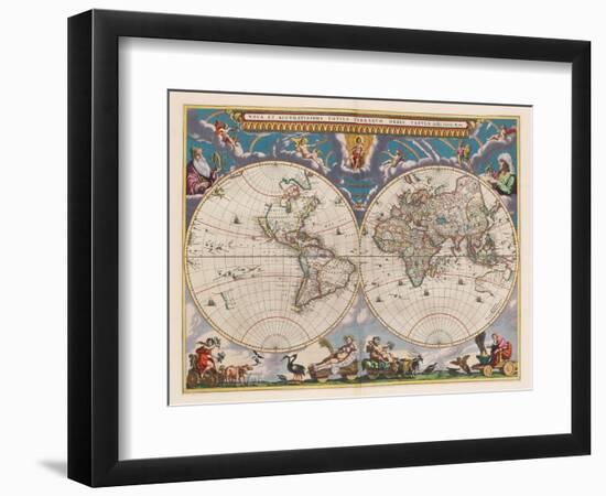 Le Grand Atlas, Ou Cosmographie Blauiane, En Laquelle Est Exactement Descritte Le Terre, La Mer, Et-Joan Blaeu-Framed Giclee Print