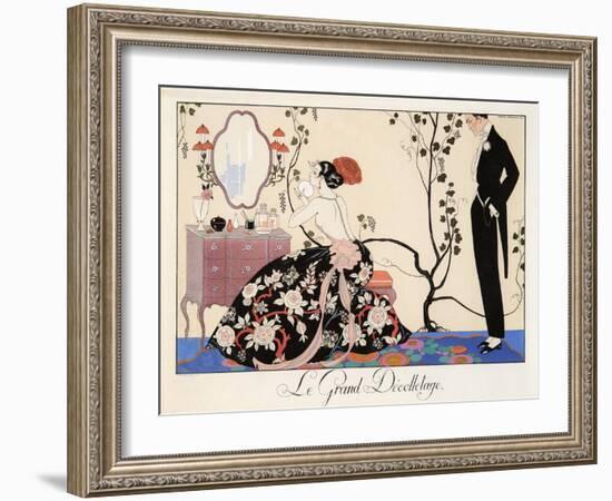 Le Grand Décolletage, 1921-Georges Barbier-Framed Giclee Print