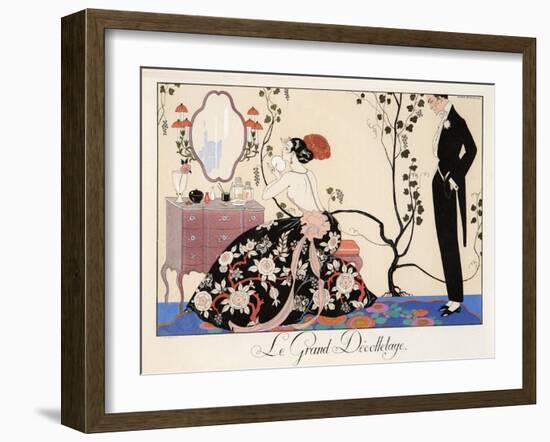 Le Grand Décolletage, 1921-Georges Barbier-Framed Giclee Print