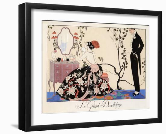 Le Grand Décolletage, 1921-Georges Barbier-Framed Giclee Print