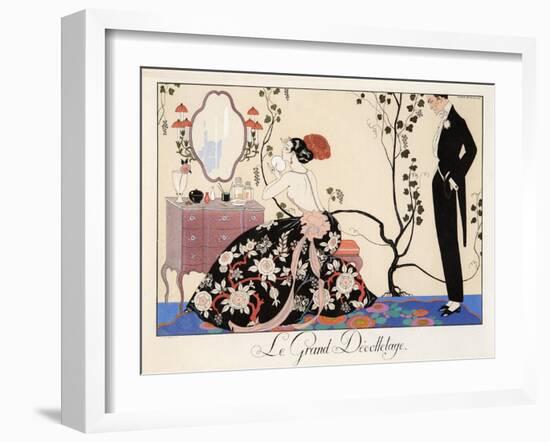 Le Grand Décolletage, 1921-Georges Barbier-Framed Giclee Print