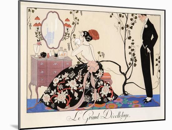 Le Grand Décolletage, 1921-Georges Barbier-Mounted Giclee Print
