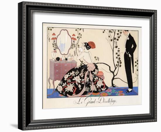 Le Grand Décolletage, 1921-Georges Barbier-Framed Giclee Print