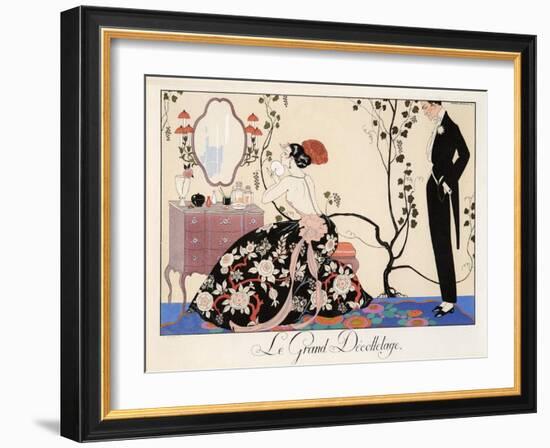 Le Grand Décolletage, 1921-Georges Barbier-Framed Giclee Print