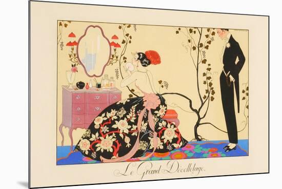 Le Grand Decolletage-Georges Barbier-Mounted Giclee Print