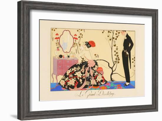 Le Grand Decolletage-Georges Barbier-Framed Giclee Print